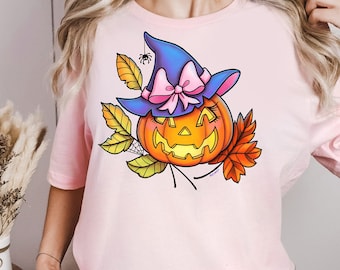 Pumpkin Witch Shirt - Halloween Graphic Tee - Witchy Apparel - Gifts for Women - Witch Shirt