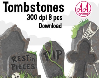 Large Halloween Tombstones 2022 Tombstone Halloween Etsy