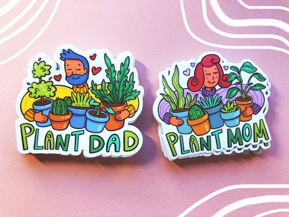 Plant Parent Sticker Set - Cute Small Gifts - Laptop Decor - Waterproof Decal