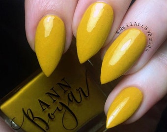 IRISH CREAM - Deep Yellow Creme Nail Polish, Vegan Beauty Gifts, Vegan Nail Polish, All Natural Makeup, Cruelty Free, Unique Women Gifts