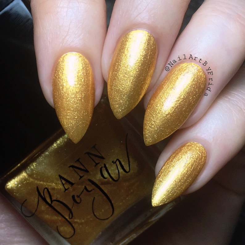 Liquid Gold 24K Gold Shimmer Nail Polish Artisan Nail Etsy