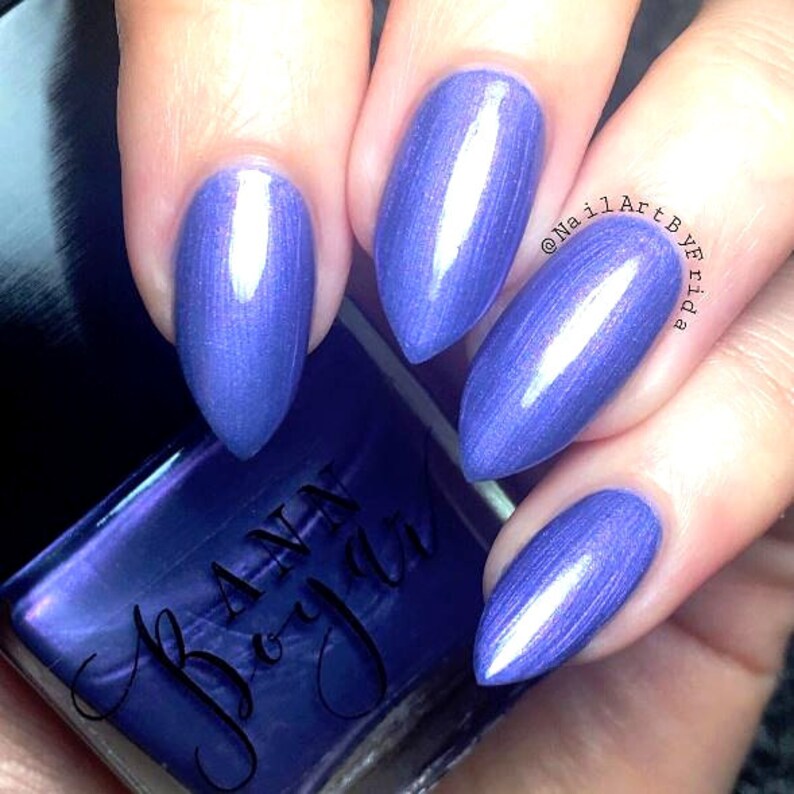 FRENCH LAVENDER Cornflower Blue Nail Polish Vegan Shimmer Etsy