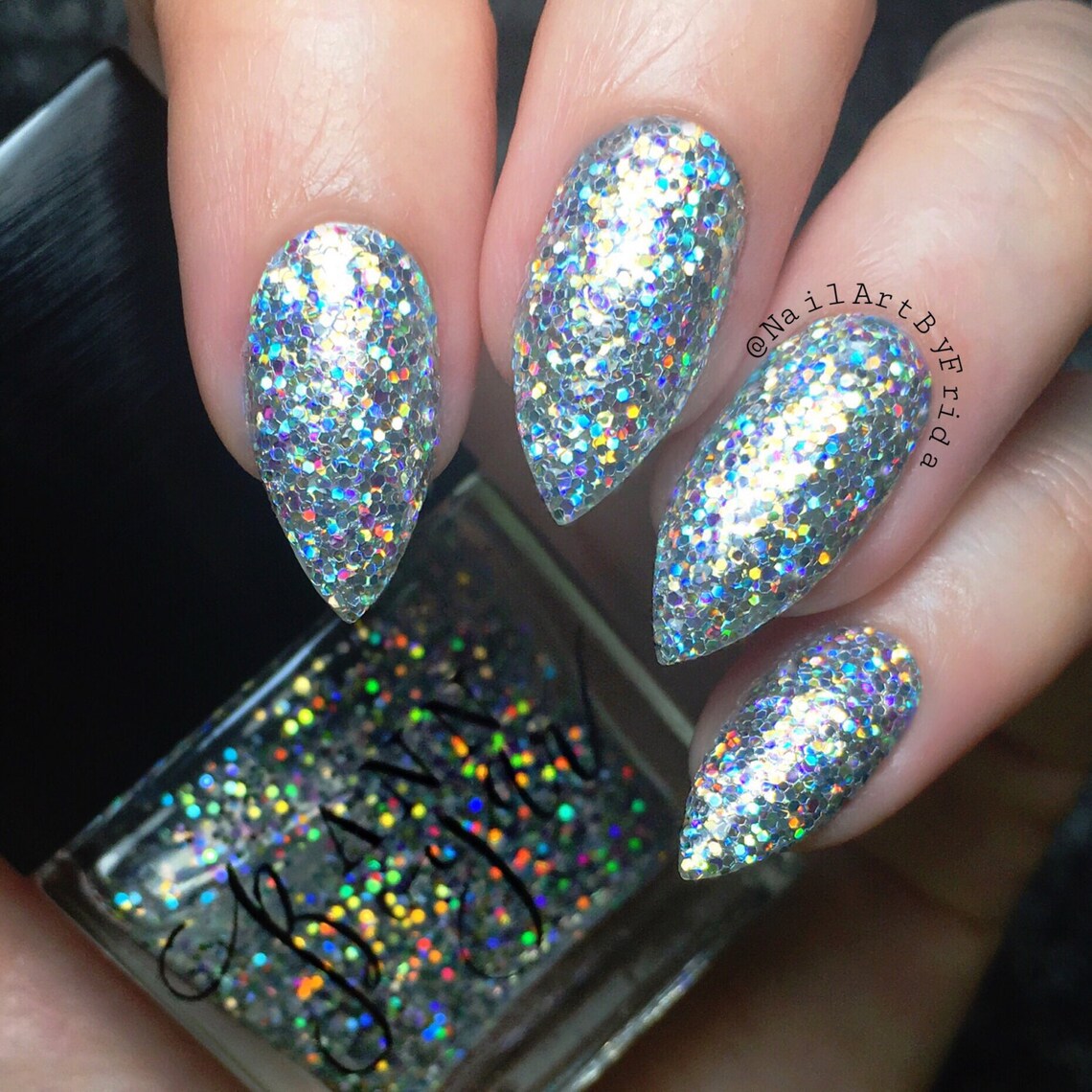 Opus Silver Holo Glitter Nail Polish Holographic Vegan Etsy