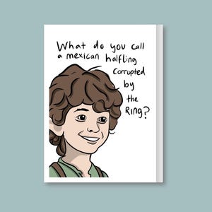 Cartão de aniversário de fantasia HALFLING MEXICANO, cartões de aniversário engraçados, cartão de aniversário engraçado para ela, para ele.