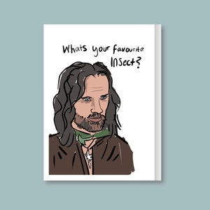 Lord of the Rings inspired "FLY YOU FOOLS"  Aragorn and Gandalf Card, Funny Birthday Cards, Funny Birthday Card for Her, For Him.