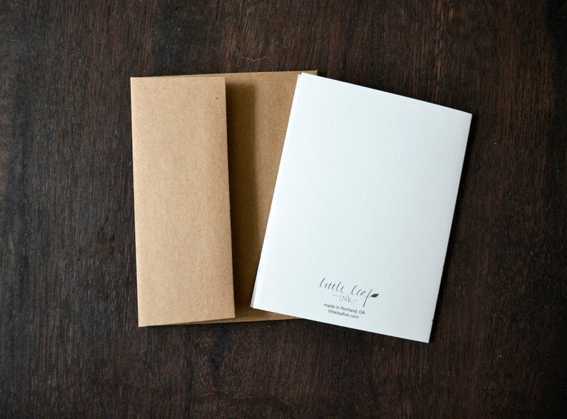 Blank Greeting Card Indigo Leaves Etsy