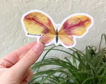 Tulip Petal Butterfly Sticker | Pressed Flower Sticker