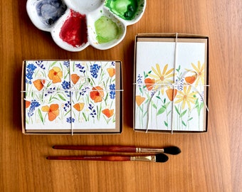 Watercolor Floral Card Set | Custom Variety Pack