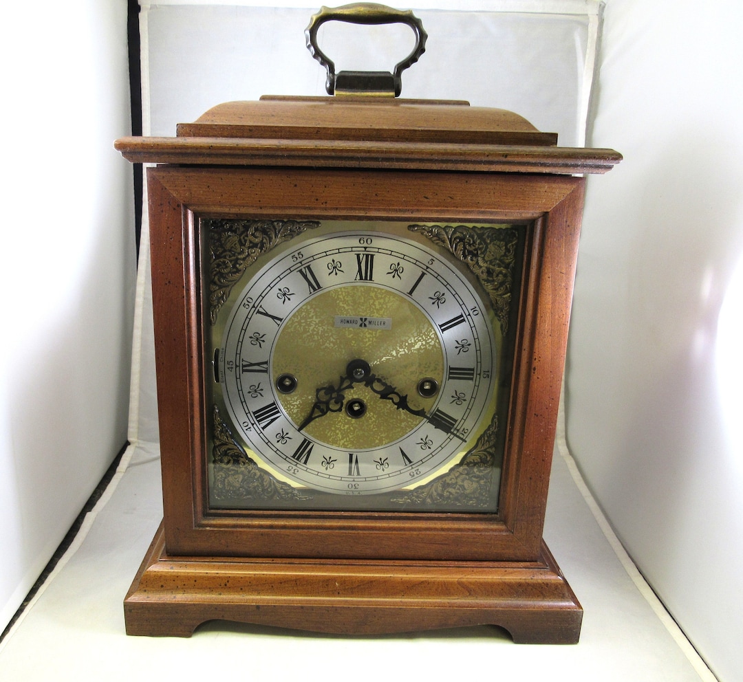 Vintage 1979 Howard Miller Mantel Clock, Key Wind W/ West Minister