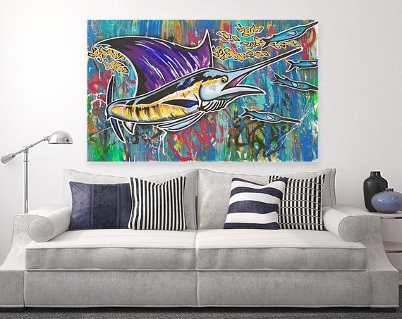 trophy catch / Sailfish artwork / popart / graffiti