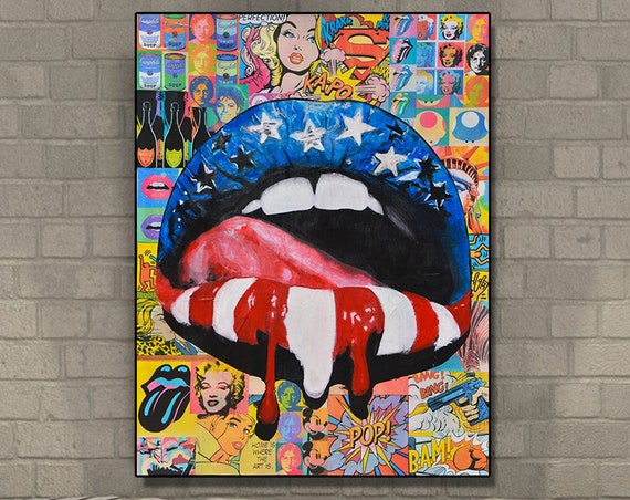 American Lips popart