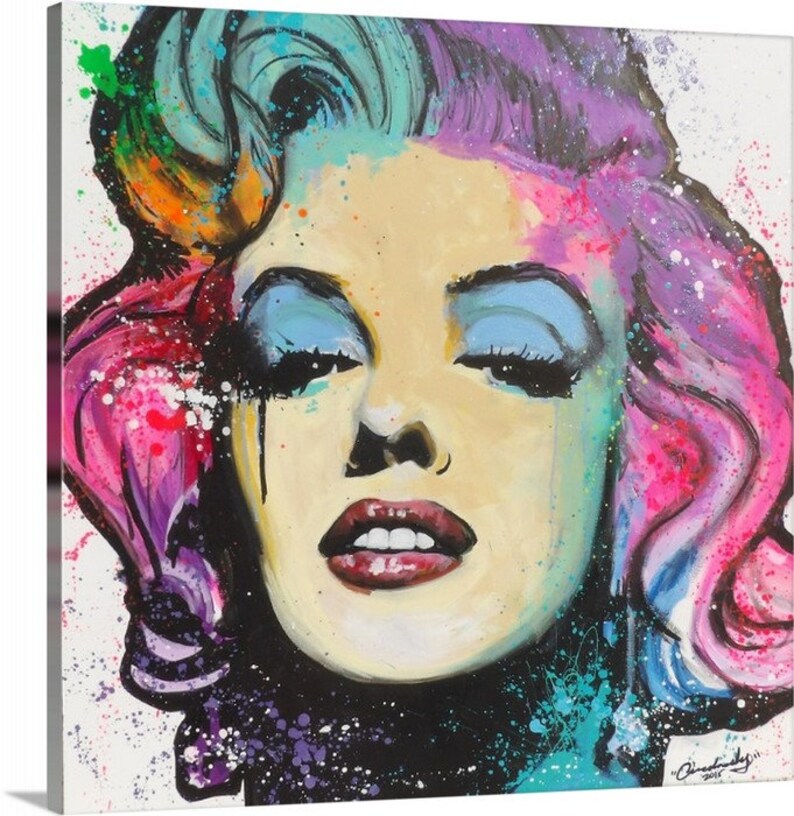 Marilyn Monroe pop art canvas print | Etsy