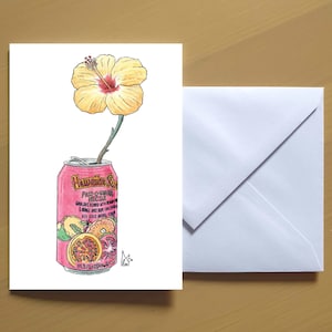 Hibiscus jaune d'Hawaï sous le soleil d'Hawaï POG #111 - Carte de voeux artistique