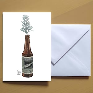Armoise du Nevada en ichtyosaure ICKY IPA #128 - Carte de voeux artistique