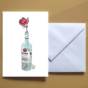 Rose in Bacardi #037 - Carte de voeux artistique