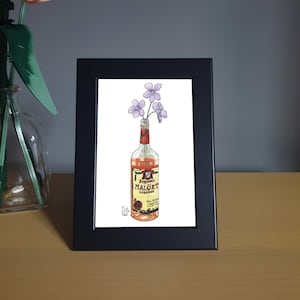 Illinois Violets in Malort #113 - Framed 4x6" Print