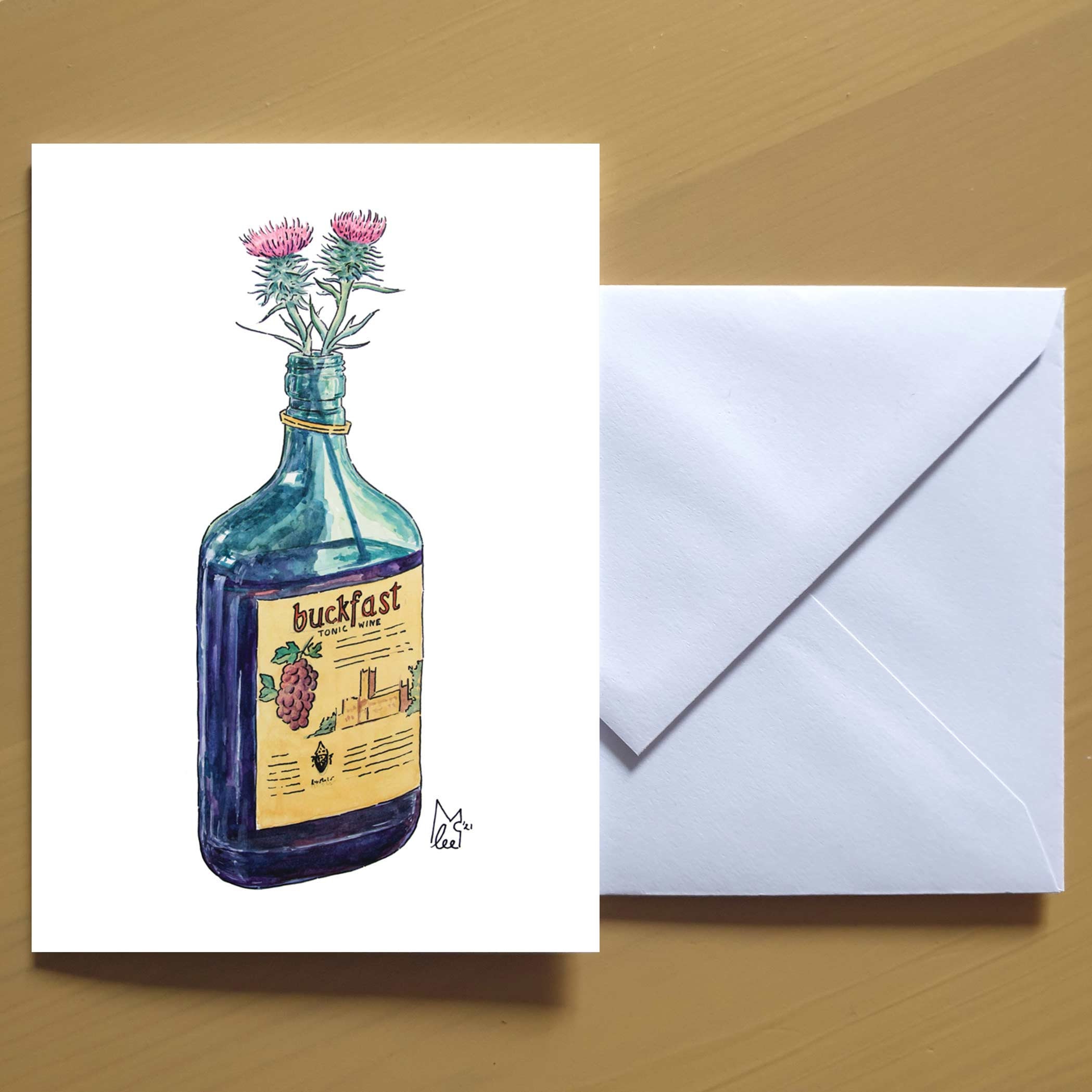 Thistles in Buckfast #034 - Art Greeting card