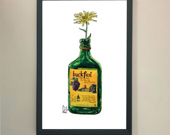 Yellow flower in Buckfast #011 - Art Print