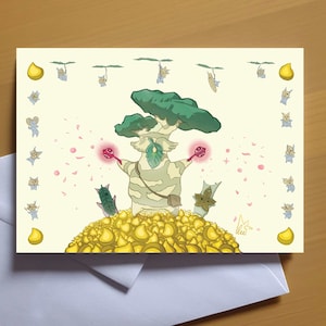 The Legend of Zelda - Breath of the Wild - Hetsu et les Koroks - Carte de voeux artistique #2004
