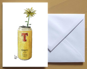Yellow flower in Tennents #010 - Art Greeting card