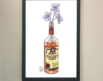 Illinois Violets in Malort #113 - Art Print