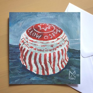 Pintura acrílica Tunnocks Teacake, Tarjeta de felicitación artística n.º 3031