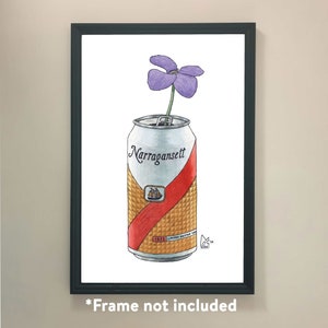 Original watercolour painting - Rhode Island Violet in Narragansett can 1975 version #139