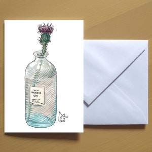 Thistle in Isle of Harris Gin #047 - Carte de voeux artistique