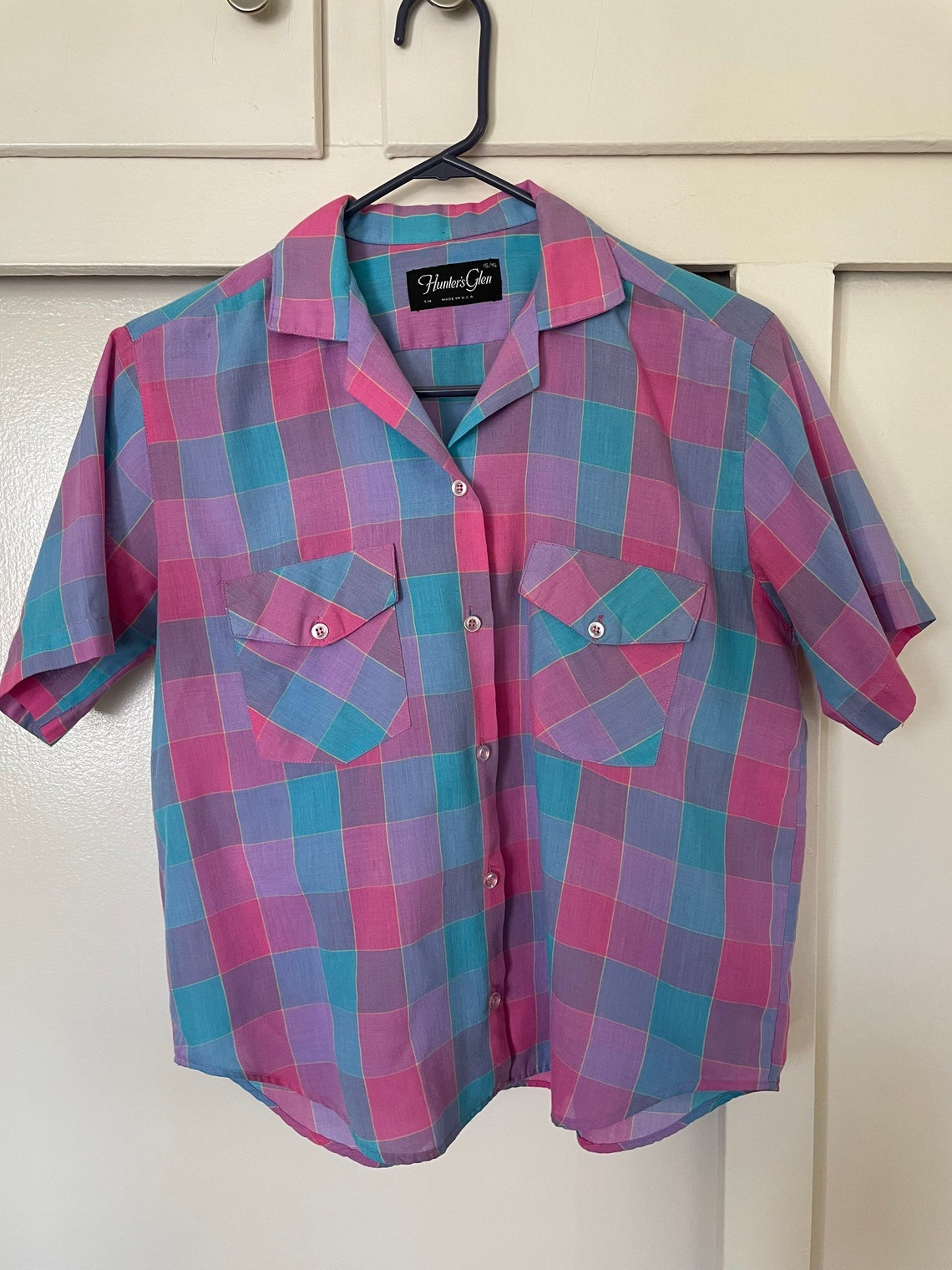 Hot Pink Checkered Bowling Shirt Etsy
