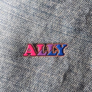 Ally - Bi Bisexual Enamel Pin