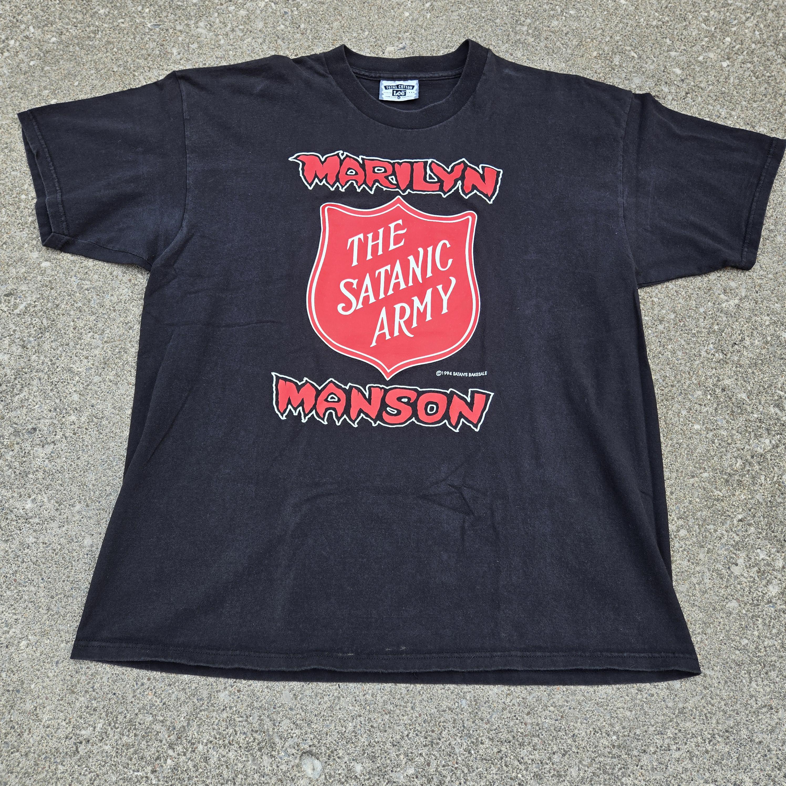 ICONIC Vintage 1994 MARILYN MANSON the Satanic Army Shirt