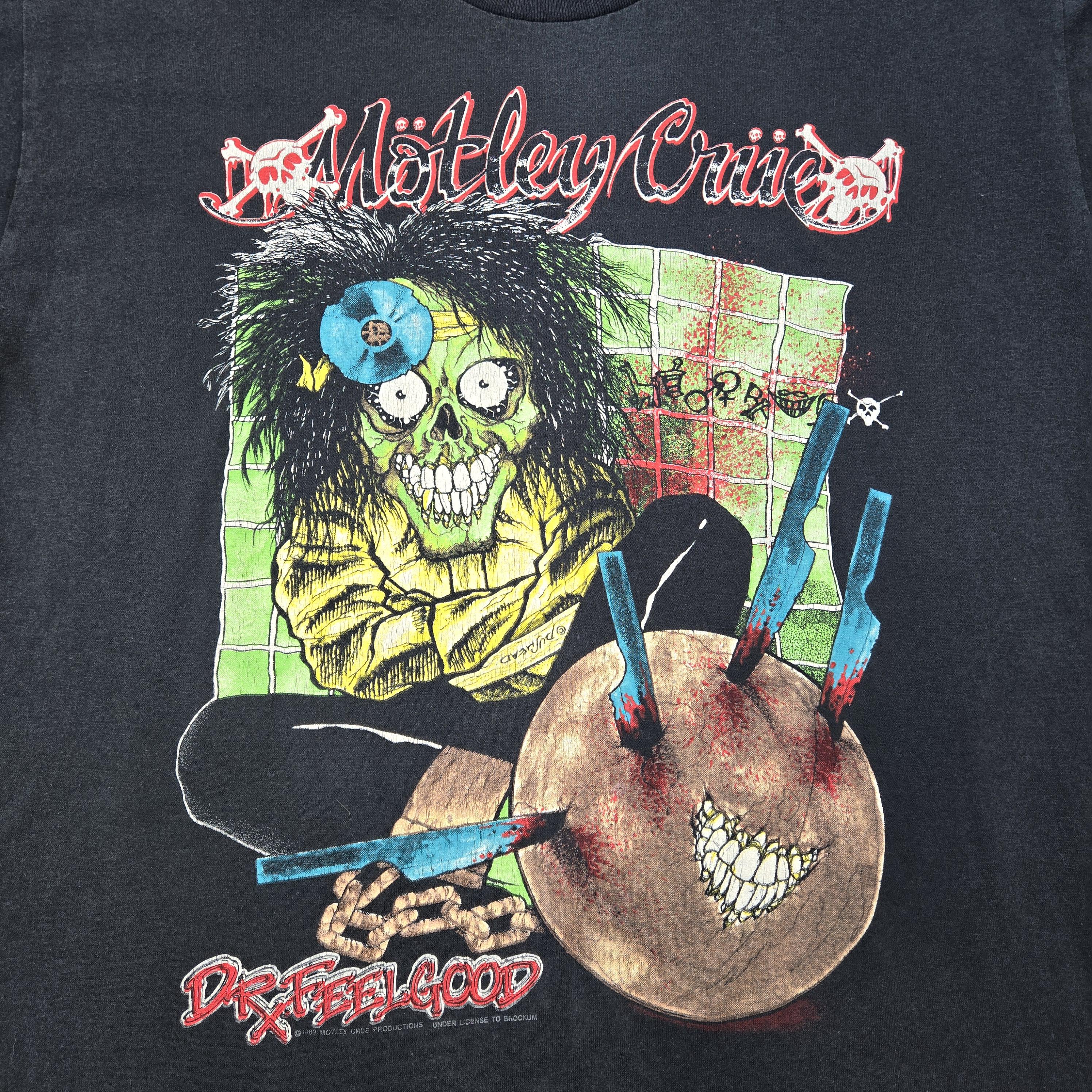 Vintage 1989-90 MOTLEY CRUE Dr. Feelgood Tour SHIRT Size Extra 