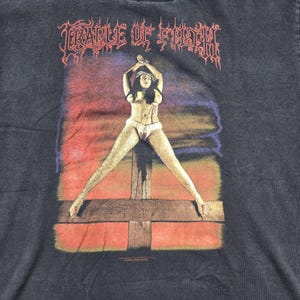 Authentic Vintage 1997 CRADLE of FILTH Desire Me Like Satan SHIRT Tultex Tag Size Extra Large