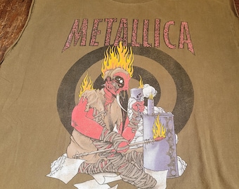 1997 llica pushead Tシャツ L ビンテージ 90s Vintage 90s Metallica Pushead T-Shirt