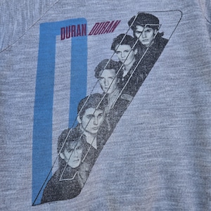 Awesome Vintage 1980s Gray DURAN DURAN SWEATSHIRT Made in England Size Large