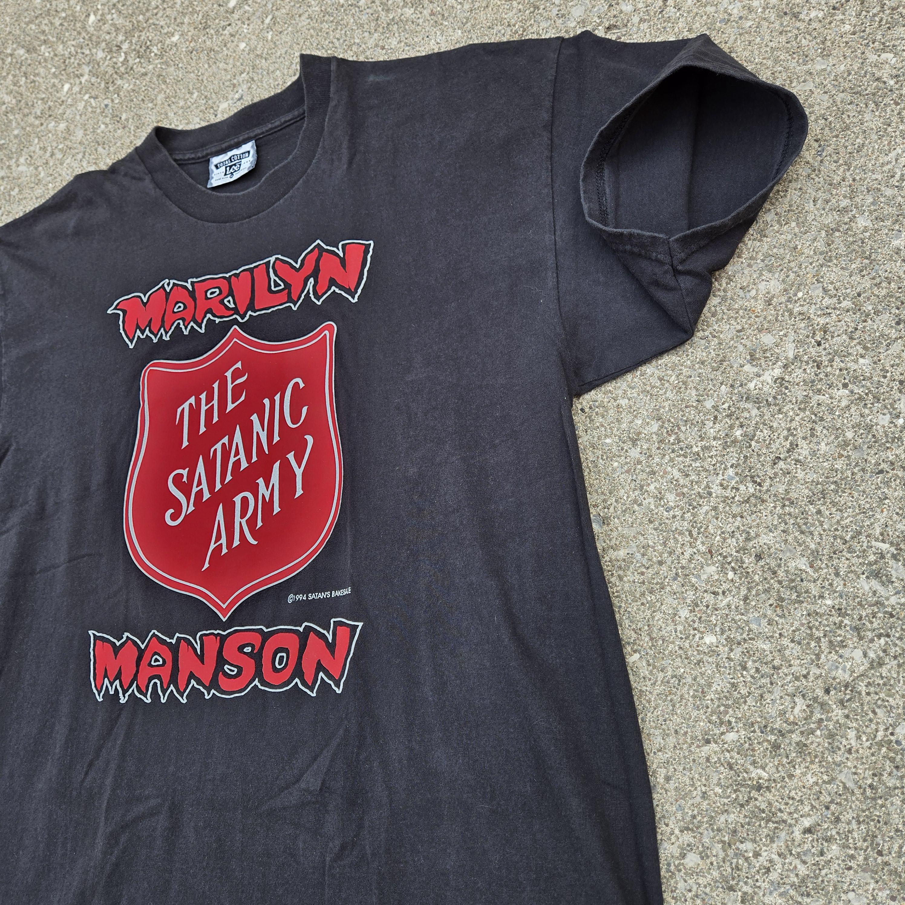 ICONIC Vintage 1994 MARILYN MANSON the Satanic Army Shirt