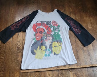 CultureClub　'98 VINTAGE Iconic Vintage 1985 CULTURE CLUB Raglan SHIRT Size Large - Etsy