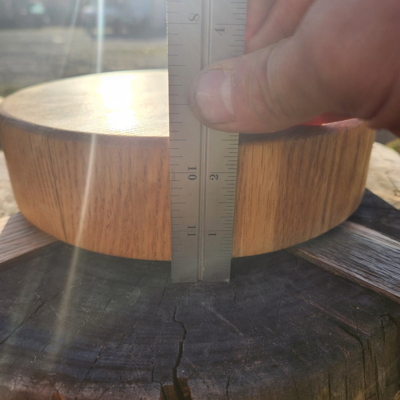 Round Oak End Grain Butcher Block Etsy