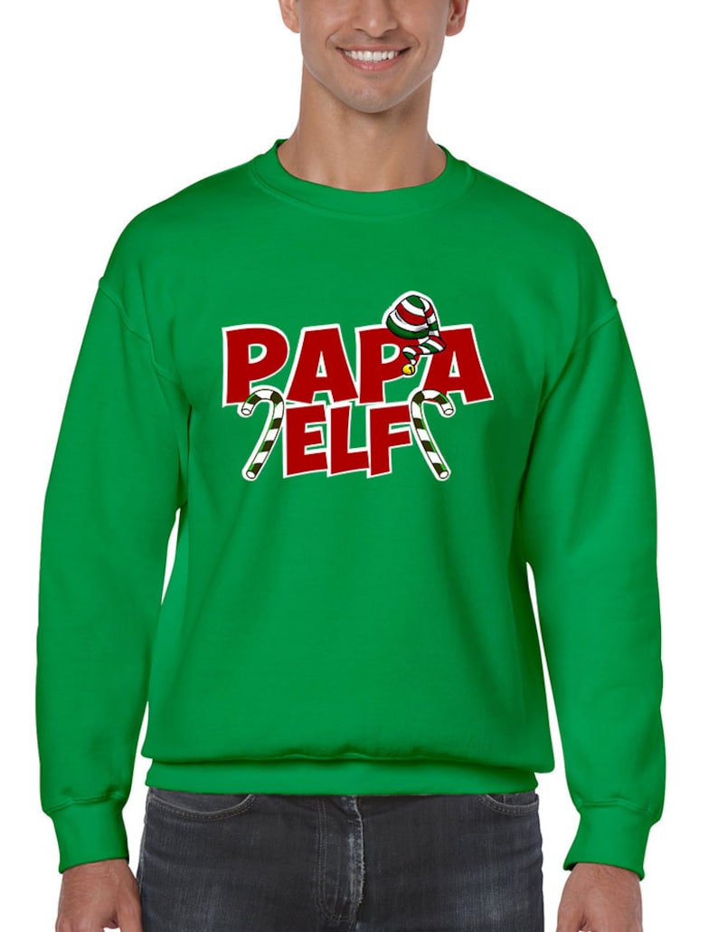 Papa Elf Sweatshirt Ugly Christmas Sweater Papa Elf Beer Drinking Xmas Party