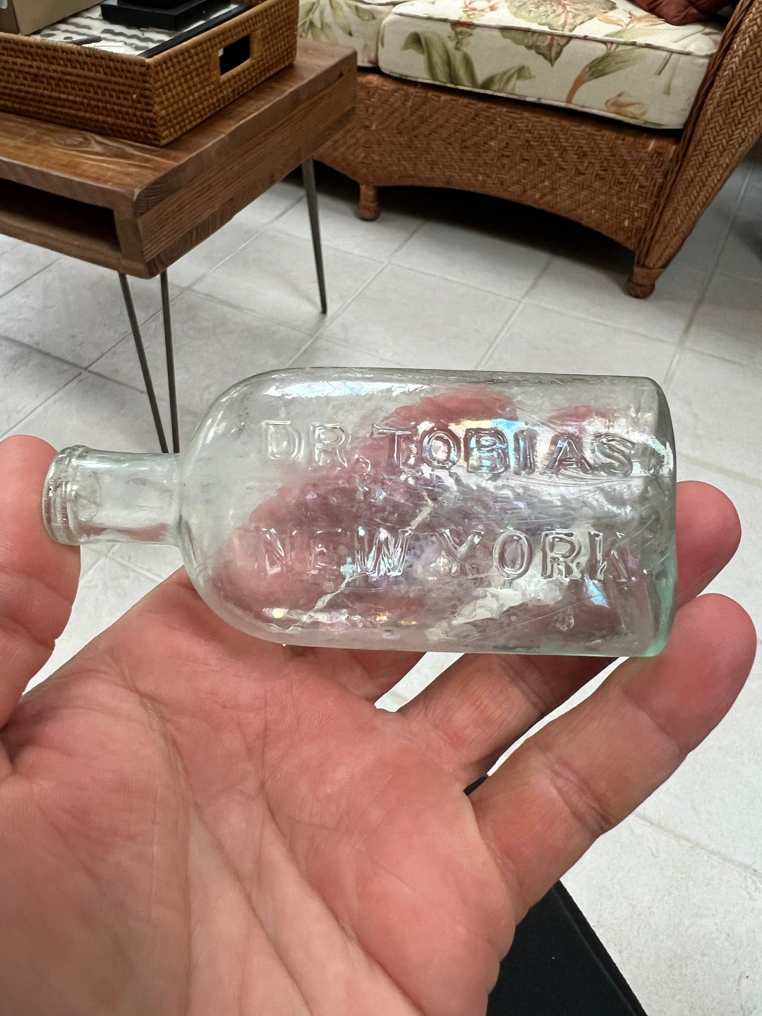 Open Pontiled 1850's Dr. Tobias New York Venetian Liniment Embossed ...