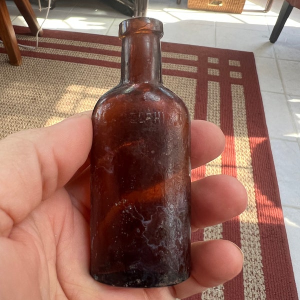 Antique Orange Colored Vance Brothers & White Philadelphia Embossed Medicine Bottle