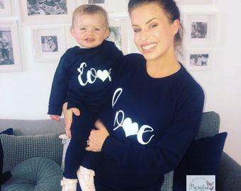 mum and son matching jumpers