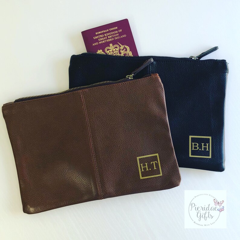 Personalised Initial Travel Document Pouch Etsy UK