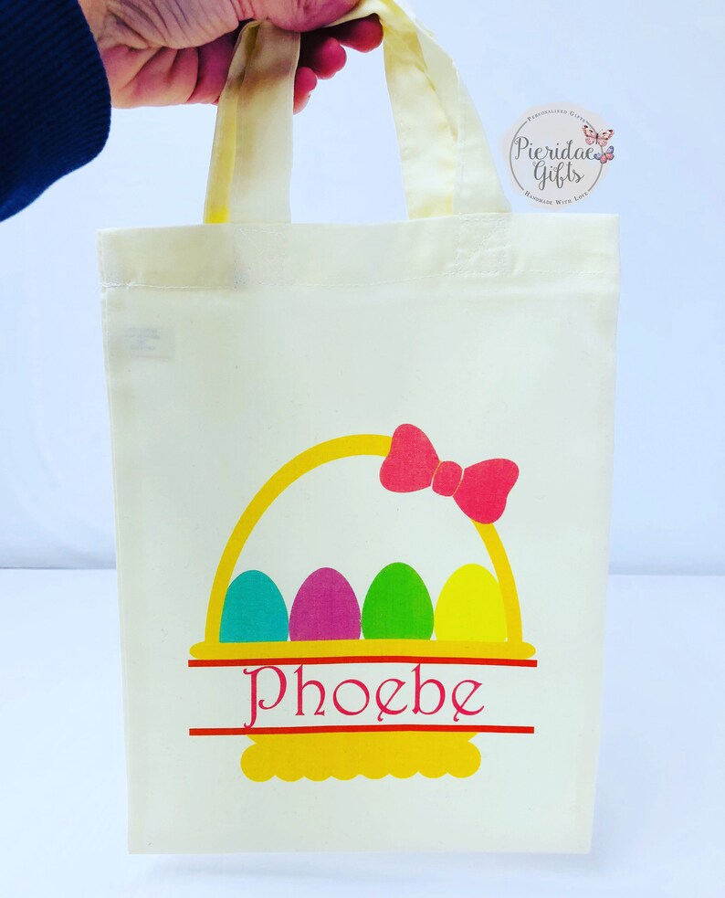 Personalised Easter Egg Basket Treat Bag