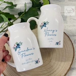 Personalised Flower Vase Jug, Mother’s Day Gift, Gift for her