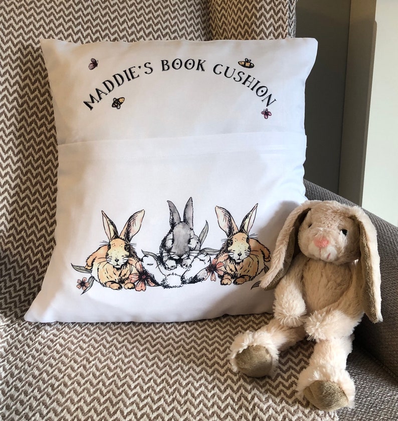 Easter Gift Book Cushion Personalised Easter Book Cushion
