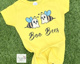 Boo Bee's Halloween Fall T shirt, Cute Bee ghost fall t shirt