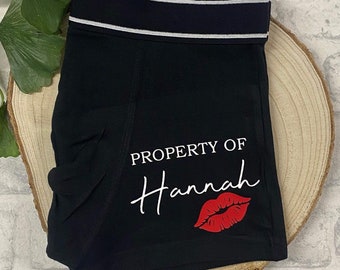 Personalised Valentine's Day Gift Boxer Shorts, Gift for him, Gift for her, Funny gift for partner