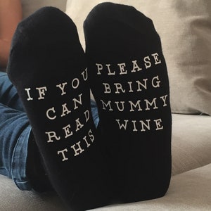 Personalised Socks - If you can read this bring... SOCKS - funny socks