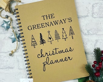 Personalised Christmas Planner, Christmas List, Christmas organiser